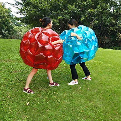 SUNSHINEMALL 2 PC Sumo Balls for mature-themed  Inflatable Body Bumpers Balls Sumo Balls Bopper Toys  for Kids Yard Human Bubble Ball Hamster Ball (36 INCH Red Blue)