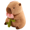 Lvqing Cute Capybar Stuffed Animal, Capybala With Wearable Turtle Backpack, Gift For Children (13-Inch Toritable Bag Capybar)