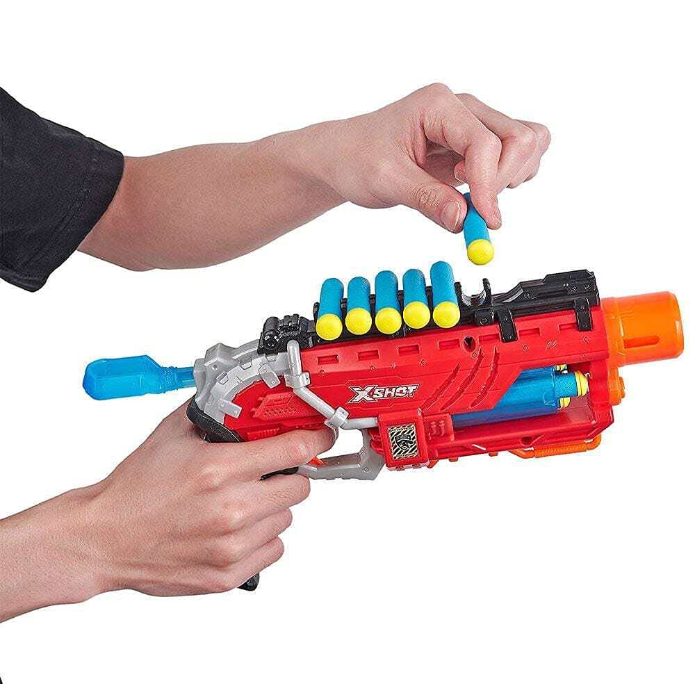 Xshot Dino Attack Dino Striker Foam Dart Blaster (16 Darts, 4 Eggs) By Zuru (4866)