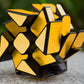 TANCH 3x3 Windmill Twisty Skewb Cube Puzzle Toy - Gold, Plastic, Model 43223-20713