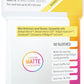 Matte Board Game Sleeves | Pack of 50 Matte Sleeves | 44 by 67 mm Card Sleeves Optimized for Mini American Card Games | enhanced Card Protection | FFG Yellow Color Code | Made by Gamegenic
