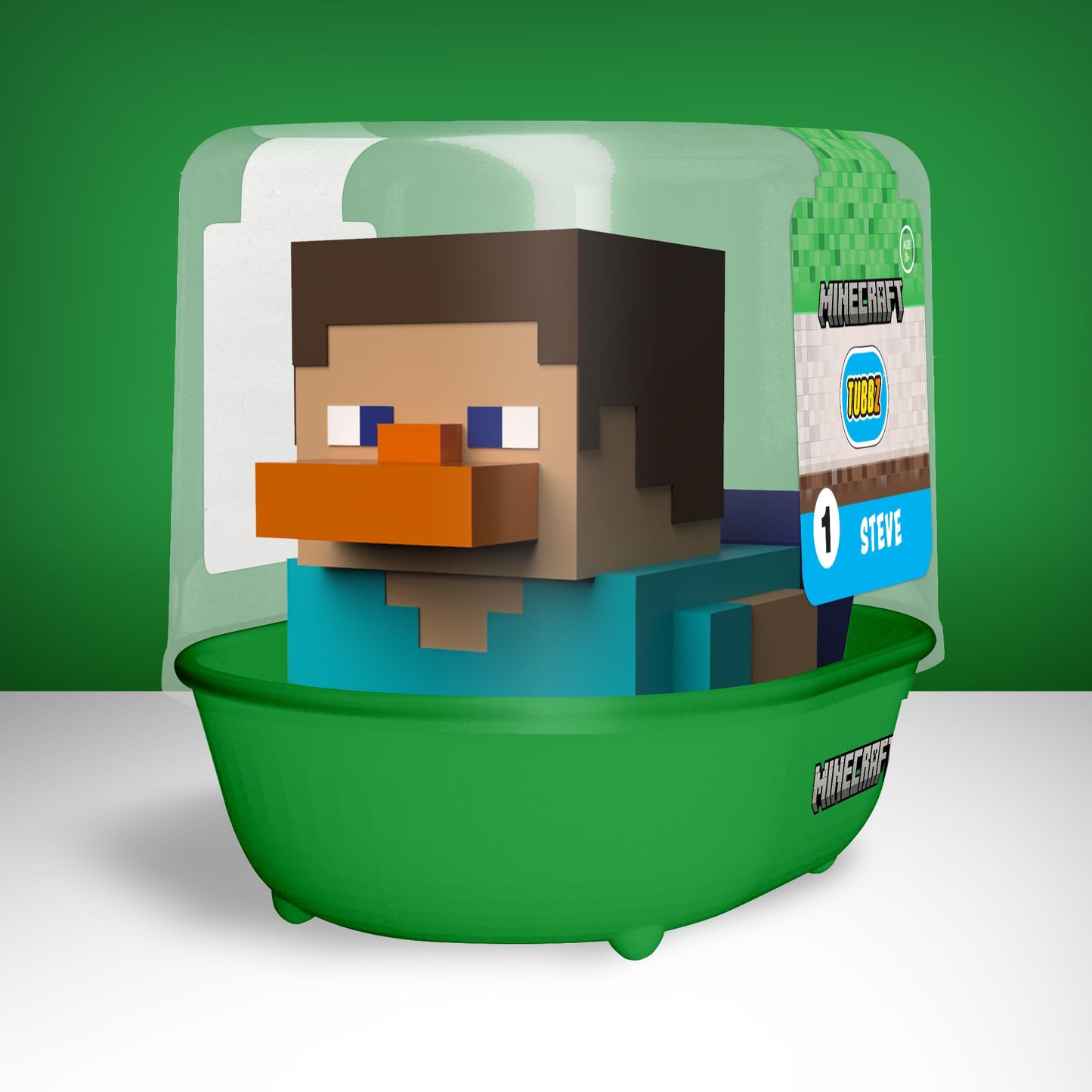 TUBBZ First Edition Steve Collectible Vinyl Rubber Duck Figure - Official Minecraft Merchandise - TV, Movies & Video Games