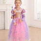 Itvti Princess Rapunzel Costume Little Girls Dress Up For Birthday Party Halloween Carnival, 7-8 Years(Tag 150)