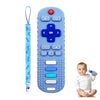 Yapromo Baby Teething Toys,Reomte Teether Toys, Silicone Chew Toy For Babies 18+ Months, Remote Control Shape Teething Toys, Early Educational Toy Bpa Free & Refrigerator Safe (Blue)
