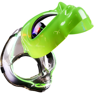 Rhode Island Novelty 8 Inch Light-Up Flip Green Alien Mask, One Per Order