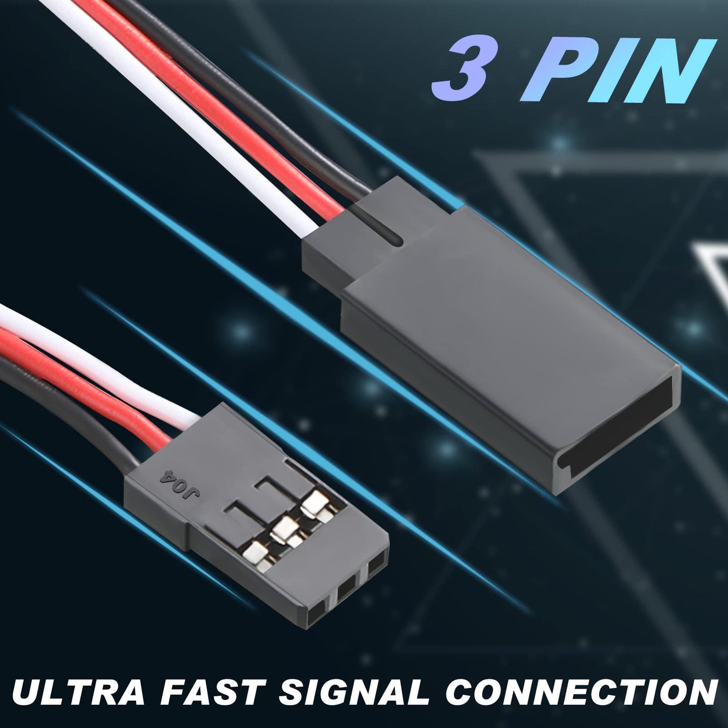 9 Pieces JST Y Connector 3 Pin JST Plug Splitters Servo Extension JST Male to Female RC Servo Extension Cord Wire Cable Compatib