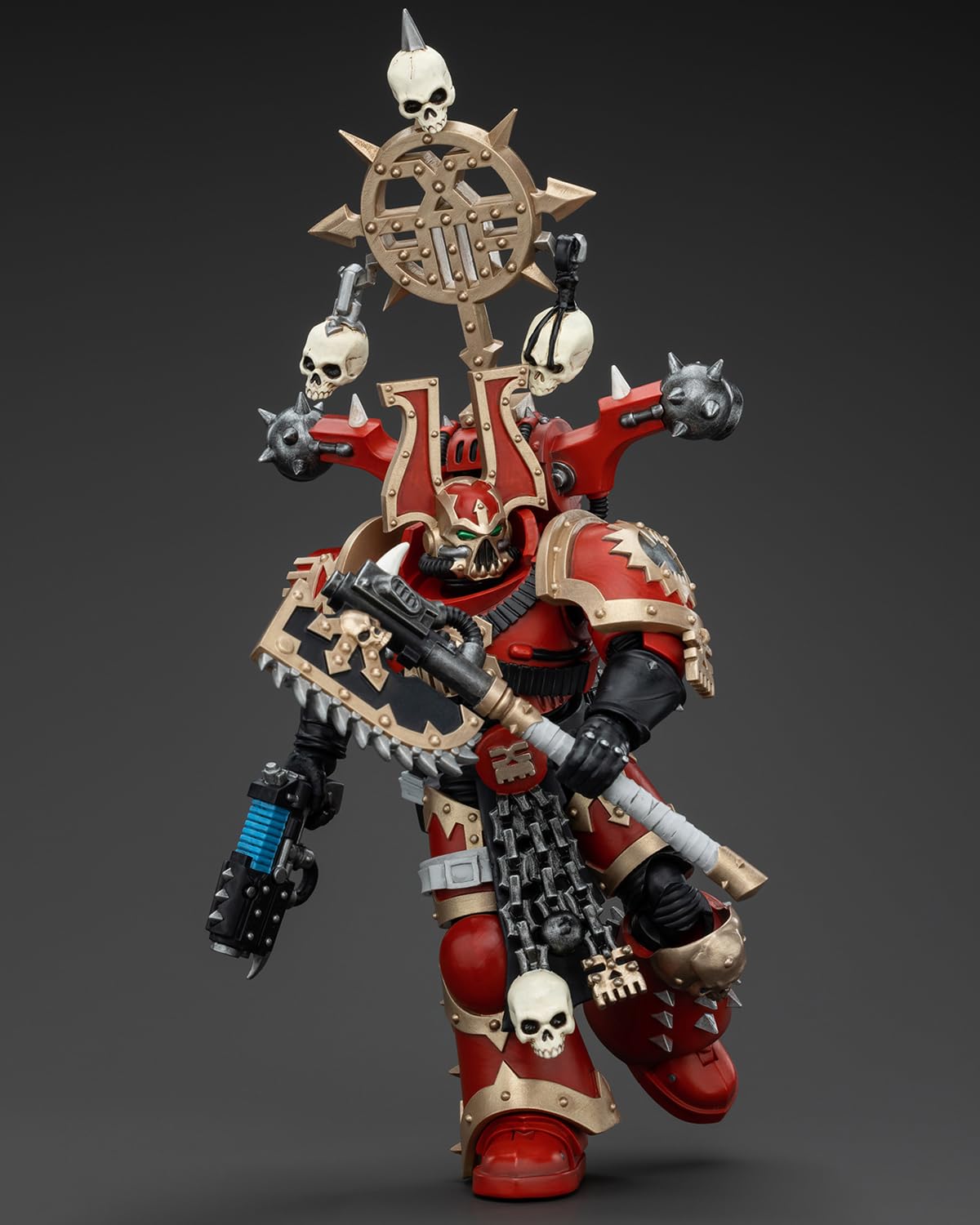 Pipigirl Joytoy Gw 40K Genuine License 1:18 Action Figure, World Eaters Khorne Berzerker With Berzerker Lcon, 4.96 Inch Collecti