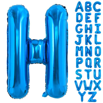 Toniful 40 Inch Large Blue Letter H Balloons Giant Alphabet Letter Balloons,Foil Mylar Big Balloons For Birthday Party Anniversa