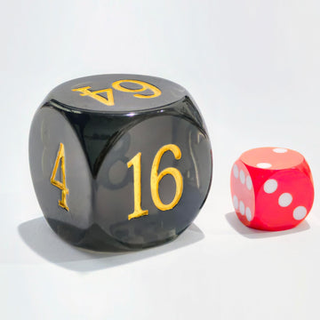 BESCON DICE Translucent Backgammon Doubling Cube 30MM - Smoke Resin Dice