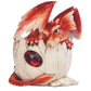 Stealstreet Red Baby Dragon In Eggshell With Gem Figurine, 4.75'
