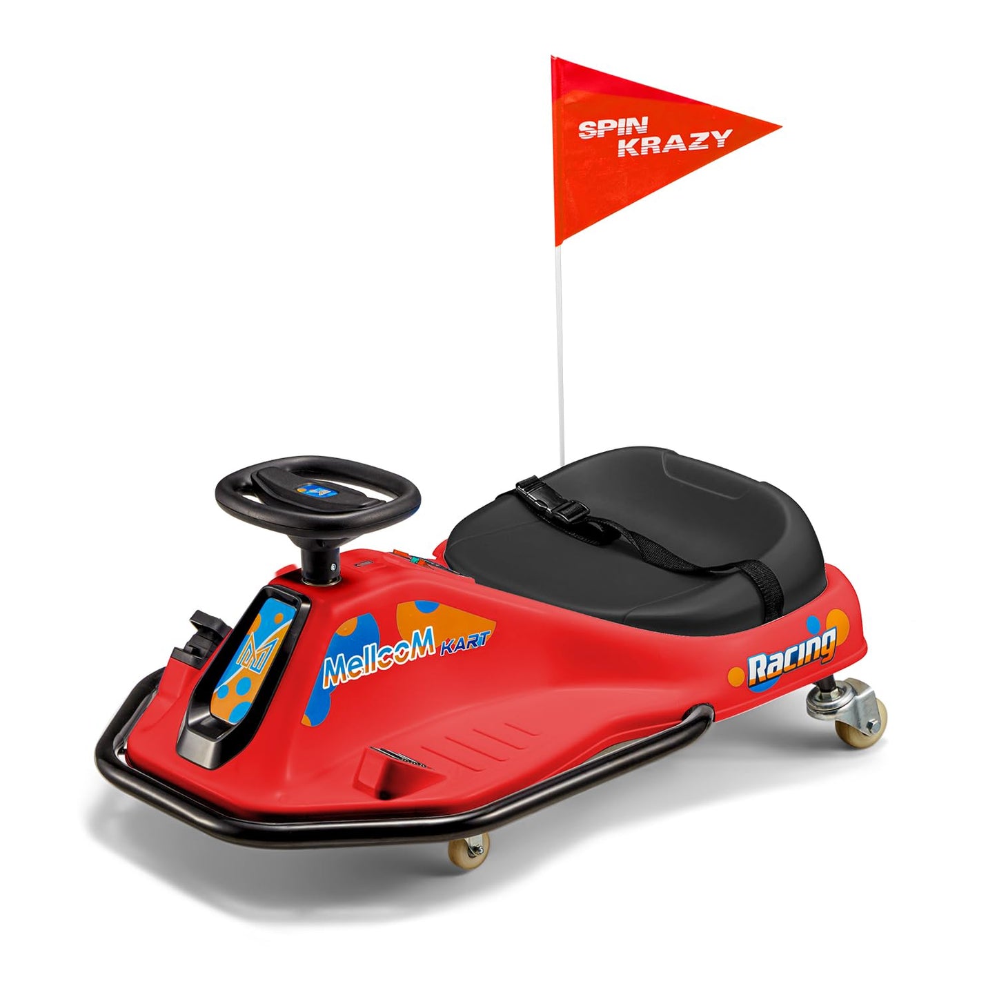 Mellcom 24V Electric Drifting Go Kart For Kids, Ride On Drift Car With 360Rotatable Universal Wheels, Kids Electric Toy Car With