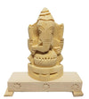 JDS Puja Articles - Vellerkku Root Vinayagar Original - Swetharka Ganesh - Thelle Gilledu Ganapathi - White Ganesha - with Stand