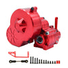 Metal Complete Transmission Cutoff Gearbox with Dig Gear for 1:10 Axial SCX10 AX10 Wraith RC Crawler Car (Red)