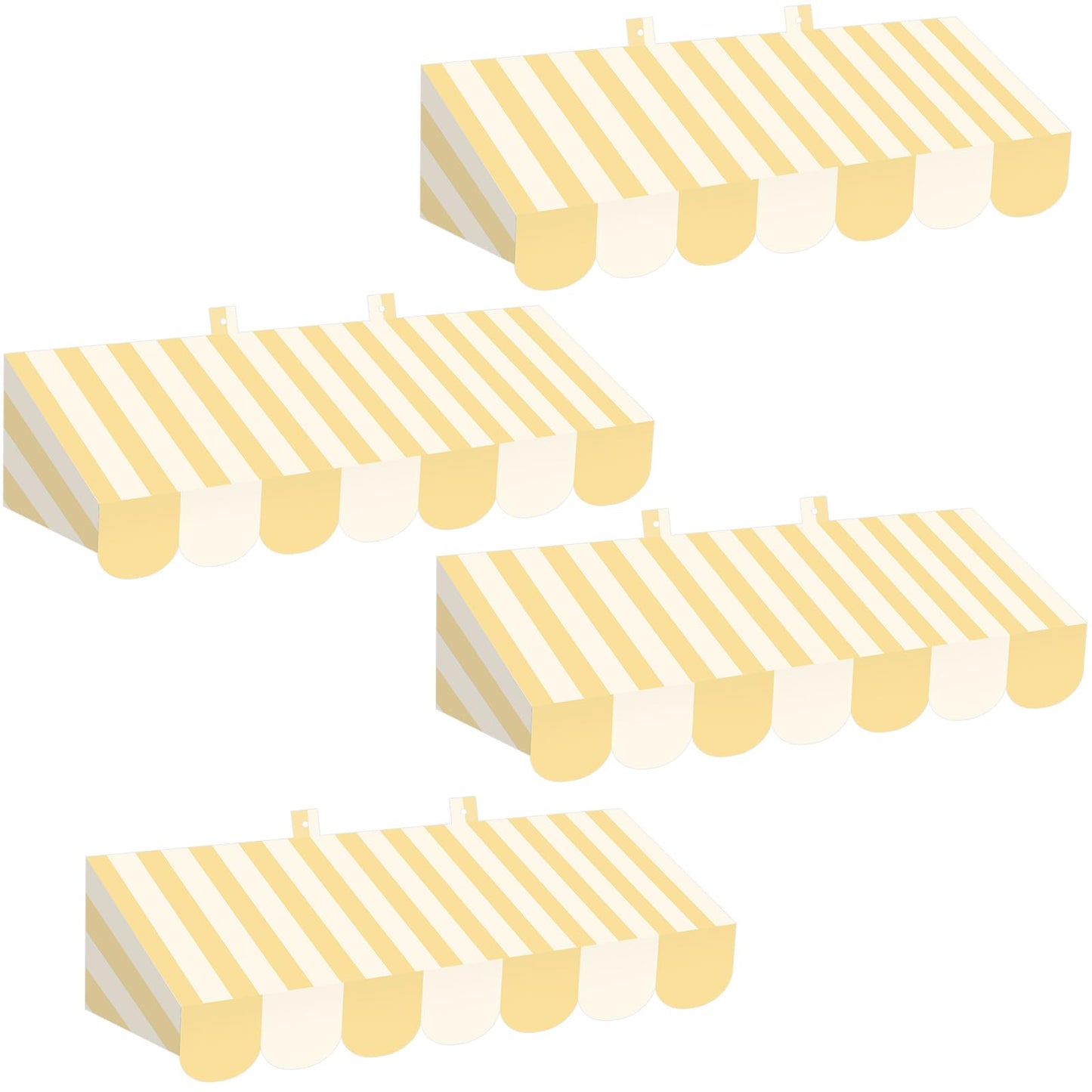 Tallew 4 Pcs 3D Circus Awning Wall Decoration Carnival Awning for Halloween Carnival Theme Party Classroom Decorations(Yellow an