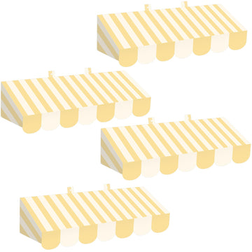 Tallew 4 Pcs 3D Circus Awning Wall Decoration Carnival Awning for Halloween Carnival Theme Party Classroom Decorations(Yellow an