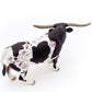 Gemini&Genius Farm Animal Toys, Longhorn Cow Action Figure, Hand Painted, 6 Inches Length, Realistic And Durable Farm Toys For Children Boys And Girls Gift