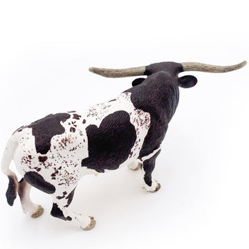 Gemini&Genius Farm Animal Toys, Longhorn Cow Action Figure, Hand Painted, 6 Inches Length, Realistic And Durable Farm Toys For Children Boys And Girls Gift