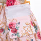 Cosplay Life Floral Dress for Girls and Young mature-themeds Fashion Flower Waistline Kids Party Festival Dress Ages 5-9 Years Old (Peach  5YRS)