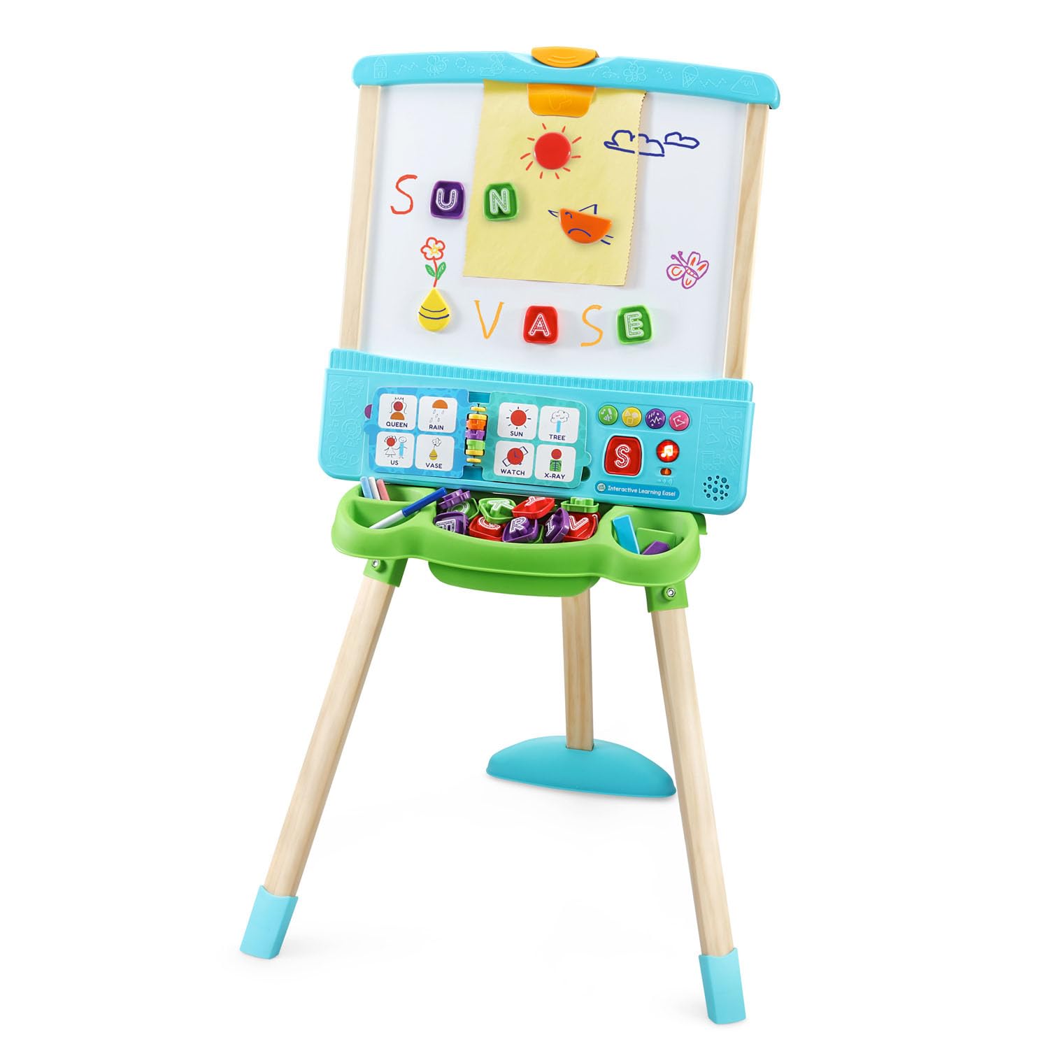 LeapFrog Interactive Learning Easel with Magnetic Chalkboard and Whiteboard for Kids Ages 3-5 (Frustration Free Packaging)