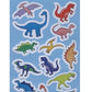 Bluey Dog Birthday Party Supplies Bundle includes 16 Plastic Party Favor Loot Bags and 1 Dinosaur Sticker Sheet