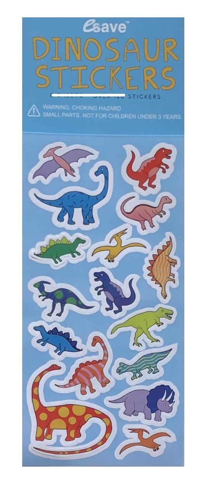 Bluey Dog Birthday Party Supplies Bundle includes 16 Plastic Party Favor Loot Bags and 1 Dinosaur Sticker Sheet