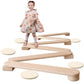 Avrsol Kids Balance Beam Wooden Stepping Stones Montessori Furniture Balance Board For Toddlers Kids Play Gym