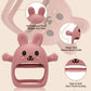 2 Pack Baby Teething Toys for 3-6 6-12 Months, Soft Silicone BPA Free Bunny Teething Mitten, Anti Drop Chew Teether Toys 0-3 6 9