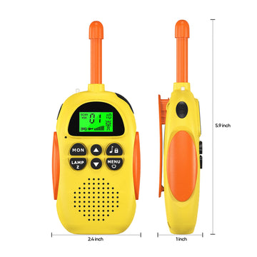 Hpromot Walkie Talkies For Kids Rechargeable 3 Pack Kids Walkie Talkies, Long Range 22 Channels 2 Way Radio Kids Birthday Toy Gi