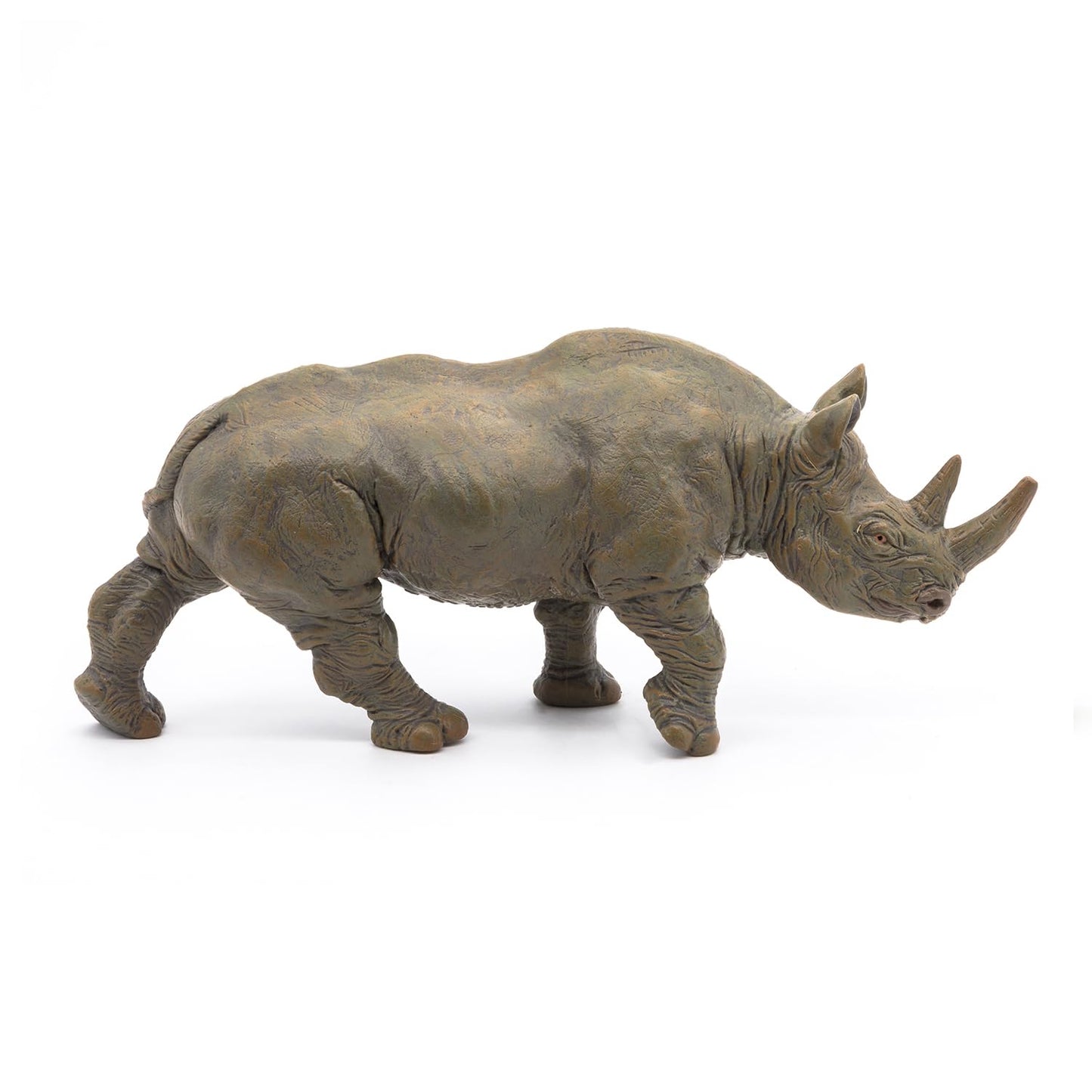 Papo Black Rhinoceros Toy Figure - Gray, 5cm Plastic Model 50066
