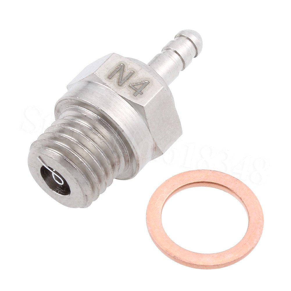 6PCS Hobbypark 70117 Glow Plug #4 N4 Spark Medium Hot Nitro Engine Parts for Traxxas Redcat HPI HSP 1/8 1/10 RC Car Truck Buggy