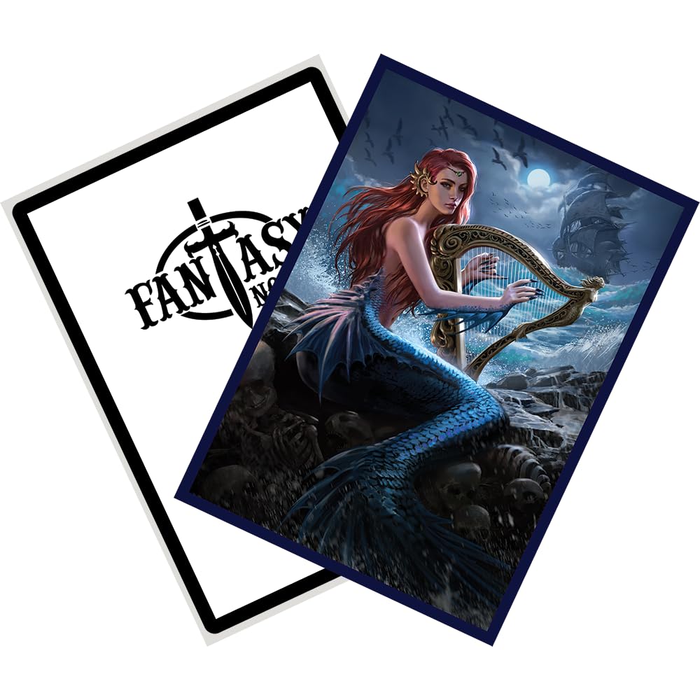 Fantasy North - Allamorra - Alluring Siren - 100 Smooth Matte Tcg Trading Card Sleeves - Fits Magic Mtg Commander Pokemon And Ot