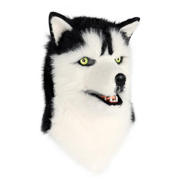 HAOAN Furry Dog Mask Animal Full Head Wolf Realistic Masks for Halloween Carnival Fancy Dress Party Cosplay Costume Women Men