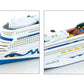 Siku 1720 AIDALuna Cruise Ship Model 1:1400 Metal/Plastic White AIDA Design
