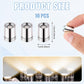 BTFO 10pcs LED Mini Lights, Small Led Lights for Dollhouse Silver Plastic Battery Included Doll House Electric Lights for Paper