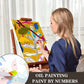 Fqovkyn 6 Pack Paint By Numbers For Adults- Diy Acrylic Painting Paint By Numbers Kits On Canvas Without Frame, Simple Flower Oi