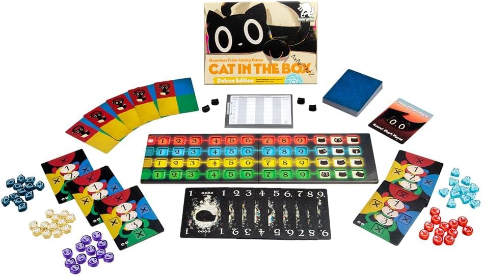 Bezier Games Cat in The Box Deluxe Edition Board Game - Trick Taking Game for 2-4 Players, Ages 10+, Cardboard, 30 Min Play Time