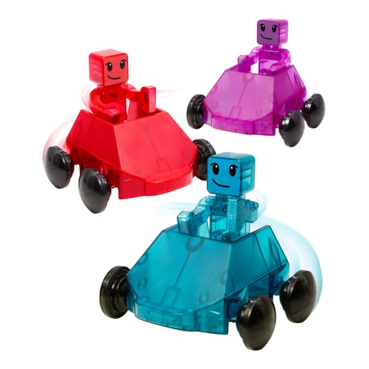 Magna-Tiles Dashers 6-Piece Magnetic Construction Set, The Original Magnetic Building Brand, Small