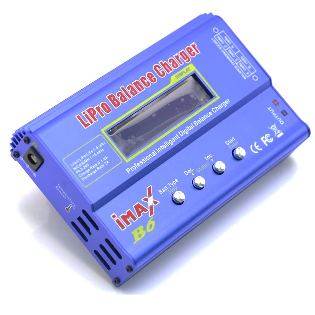 Havcybin IMAX B6 80W Lipo Battery Balance Charger 6A Discharger, RC Hobby Lipo NiMh Li-ion Ni-Cd Digital Lipro Balance Charger D
