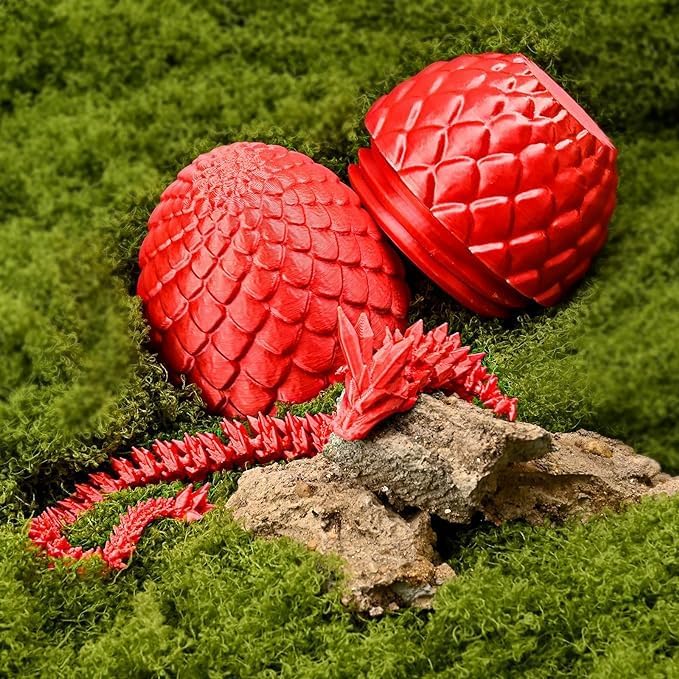 3D Printed Dragon With Surprise Egg,Surprise Dinosaur Eggs Fidget Toys For Kids, Birthdays, Halloween Christmas Decorations Gift