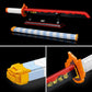 HIGH GODO Rengoku Kyoujurou Anime Sword Building Set, 27in Plastic Model, 790 Pieces, Includes Scabbard and Stand, Cosplay for Teens and Adults