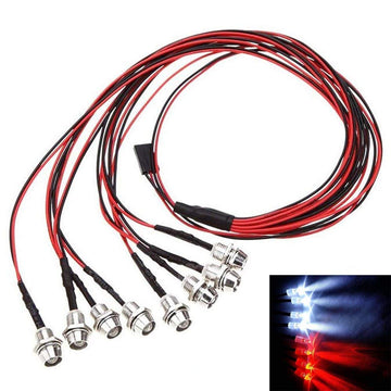 Hobbypower 8 LEDs LED Light Set Headlight Taillight for 1/10 RC Car Truck Crawler HSP Tamiya