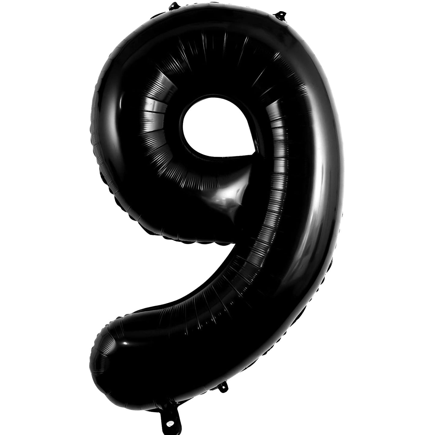 Large Black Number 9 Balloons, 40 Inch Foil Balloons, Giant Number Balloons For Women/Men Birthday Party Anniversary Celebration
