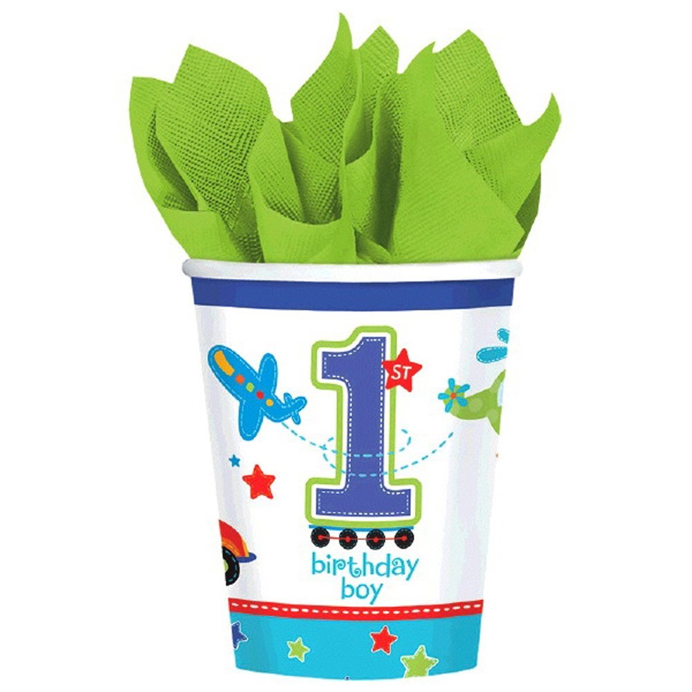 All Aboard Boy 9 oz. Cups, Birthday