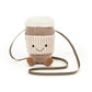 Jellycat Amuseables Coffee-To-Go Plush Bag, 8 Inches | Crossbody And Shoulder Purse | Fun And Unique Handbag