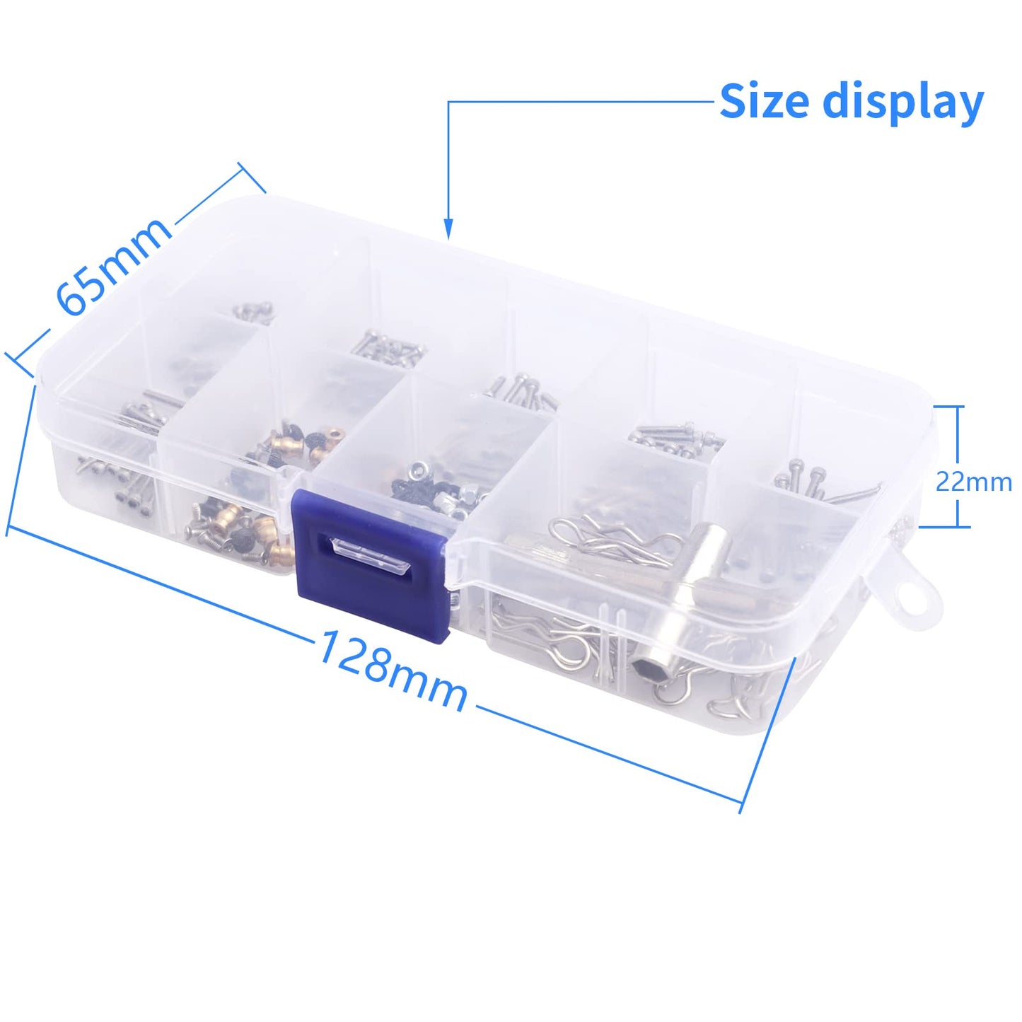 271Pcs M1.4 Rc Screw Kit Screws Assortment Set Hardware Fasteners For Axial Scx24 1/24 Rc Crawler Deadbolt C10 Jeep Axi90081 Axi