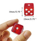 micoshop 10 Pcs 19mm 6 Sided Dice D6 RPg D&D game Transparent Red + Bag Set