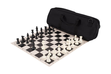Deluxe Chess Set Combination - Single Weighted (Black)