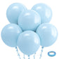Bezente Pastel Blue Latex Party Balloons - 30 Pack 18 Inch Round Helium Light Blue Baby Blue Balloons For Boys Girls Birthday Ba