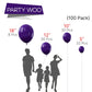 PartyWoo Purple Balloons Pack - 100 pcs, 18/12/10/5 Inch Rubber Balloons for Birthday, Halloween, Graduation Decorations - Royal Purple-Y16