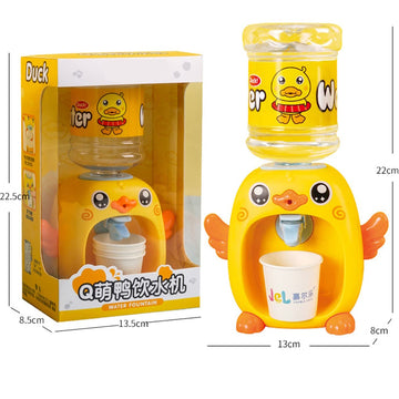 Luozzy Mini Water Dispenser For Kids Cartoon Piggy Frog Water Machine Kids Drinking Water Fountains Toys For Kids (Duck)